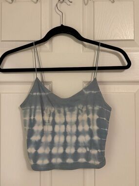 Garage Light Blue & White Tie-Dye Spaghetti Strap Cami Top